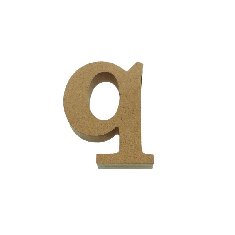 MDF 3D Letter Small q